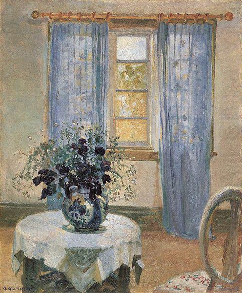 Anna Ancher Blue Clematis in the Artist's Studio china oil painting image